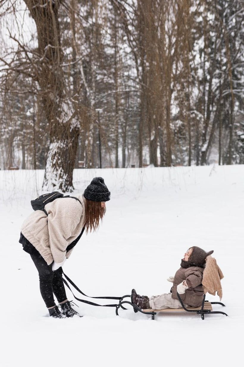 aktywny czas z dzieckiem w zimę