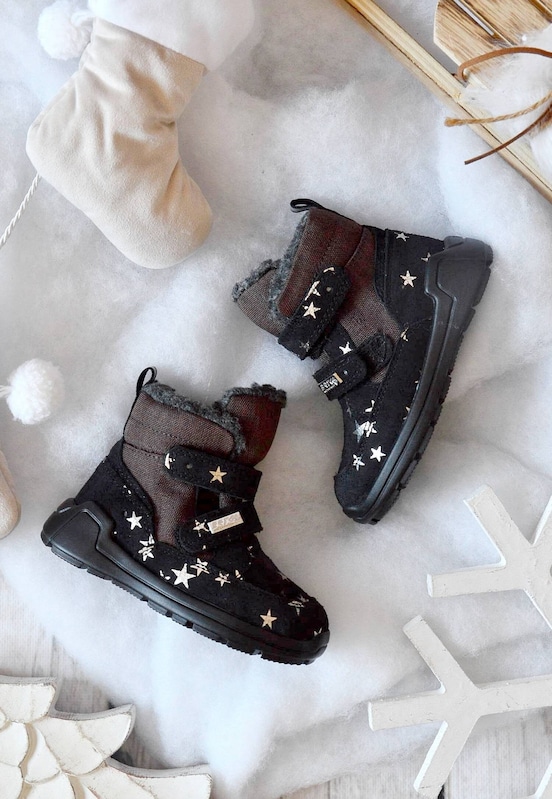 Kozaki ocieplane BARTEK 11033104, dla dziewcząt, czarno-brązowy widok 1