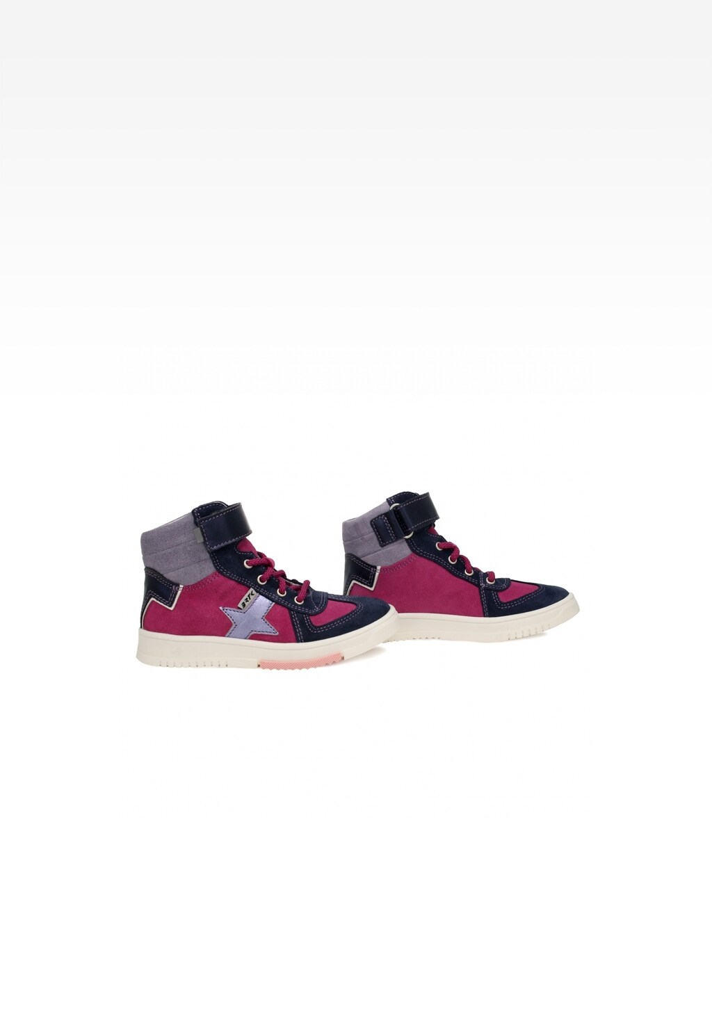 Sneakers BARTEK 14553015, dla dziewcząt, granatowo-różowy Widok 4