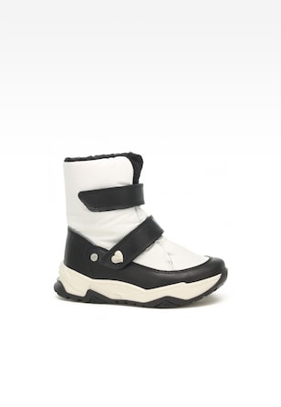 Trzewiki ocieplane BARTEK 14077005, dla dziewcząt, biało-czarny