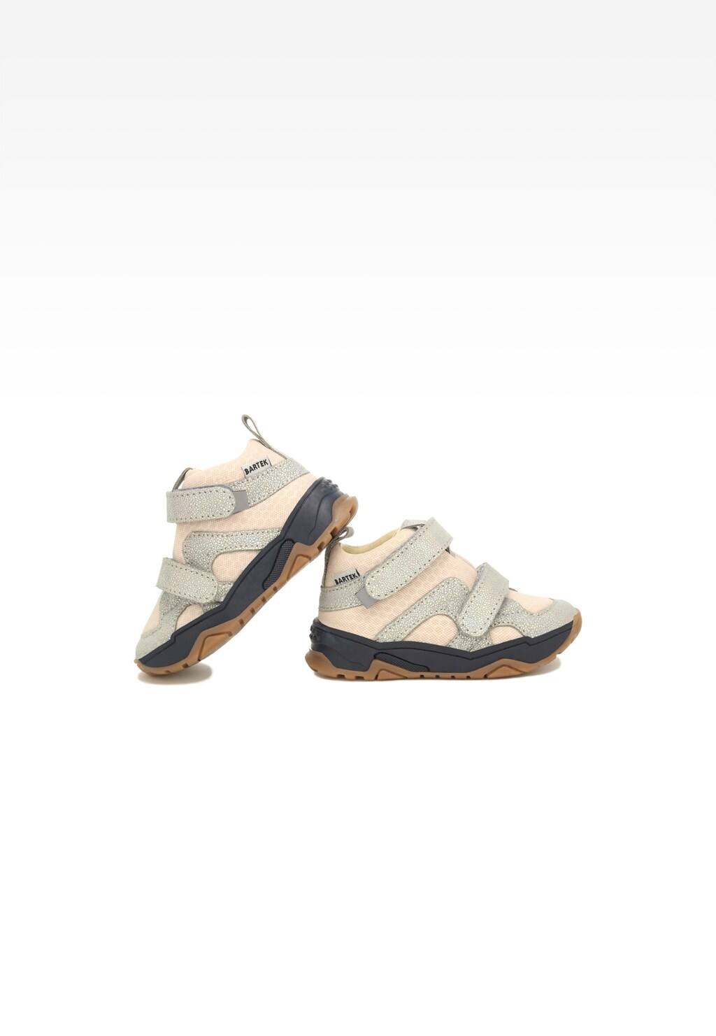 Sneakers BARTEK 11711001, dla dziewcząt, beżowo-szary Widok 6