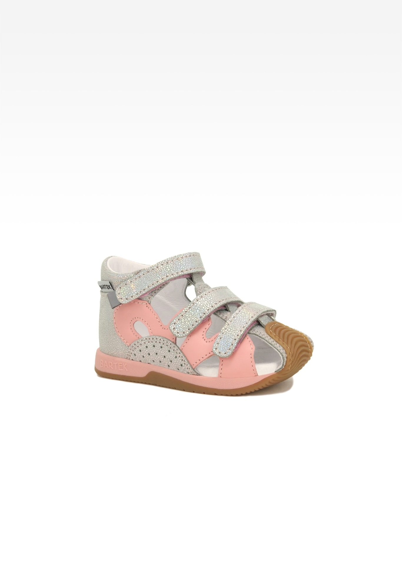 Sandały BARTEK 81021-006, dla dziewcząt, różowo-srebrny