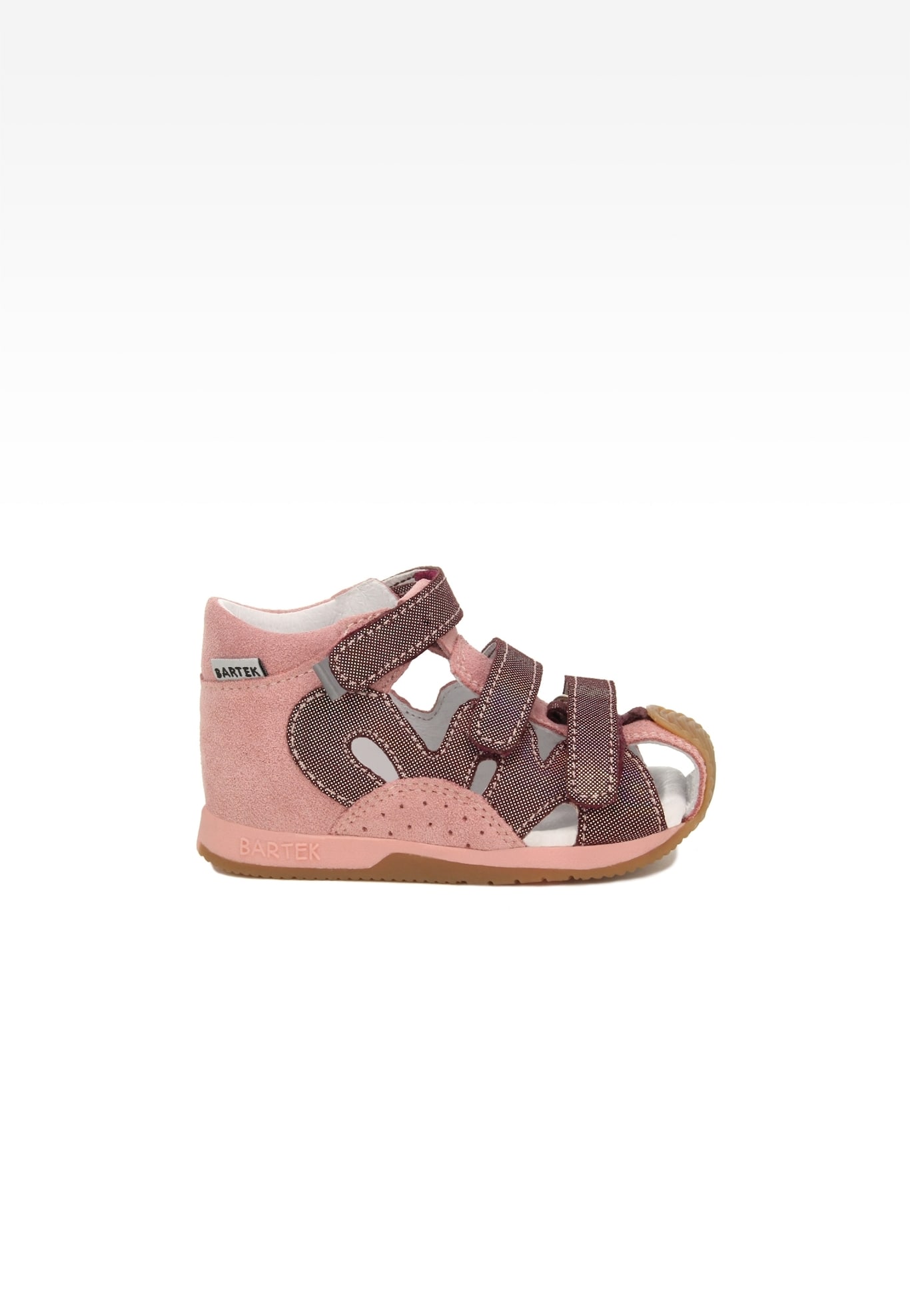 Sandały BARTEK 81021-007, dla dziewcząt, różowo-bordowy