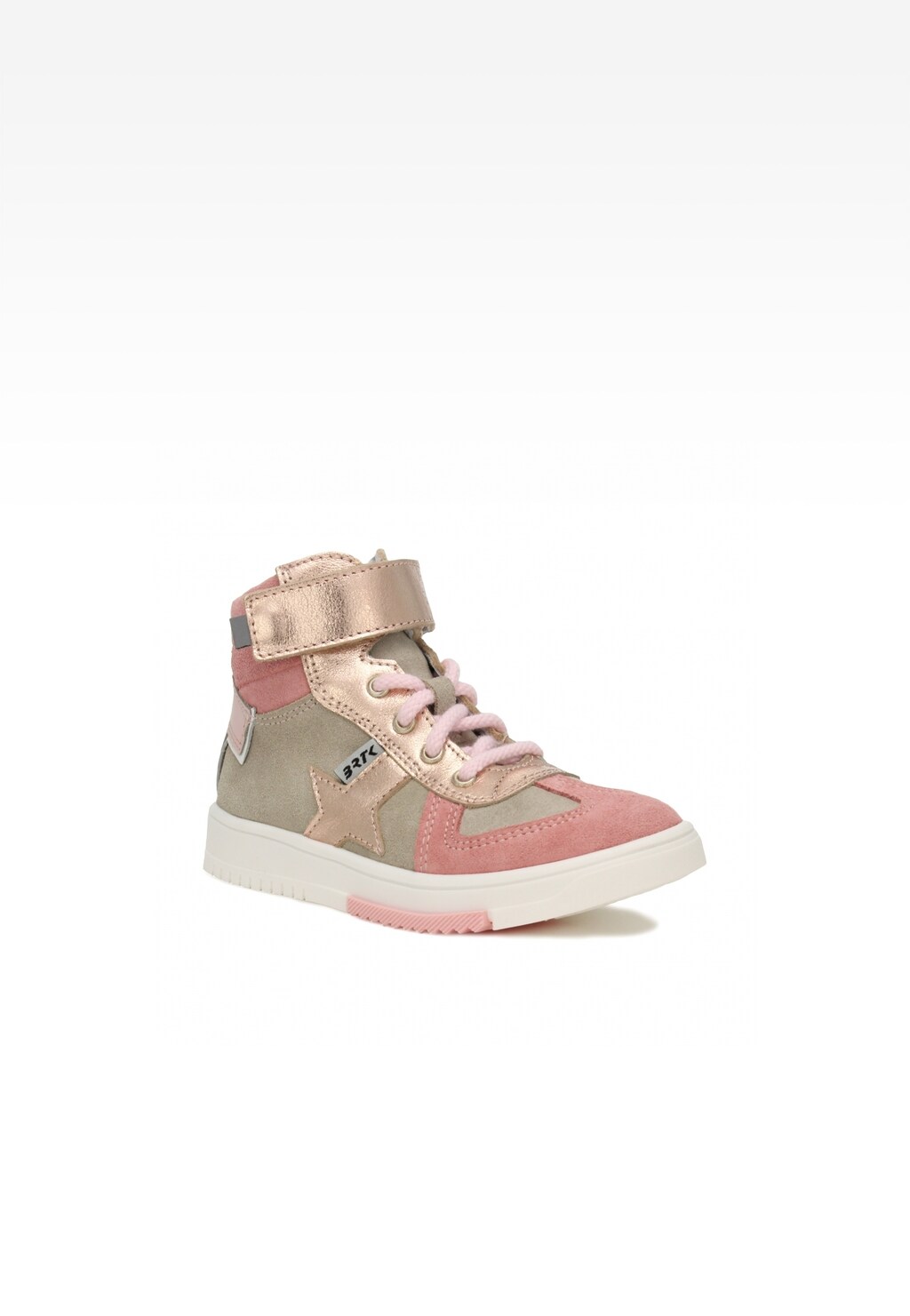 Sneakers BARTEK 14553013 II, dla dziewcząt, beżowo-różowy Widok 2