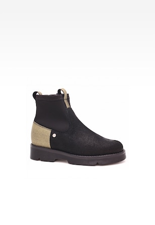 Trzewiki ocieplane BARTEK 4334-12RP, dla dziewcząt, czarno-złoty