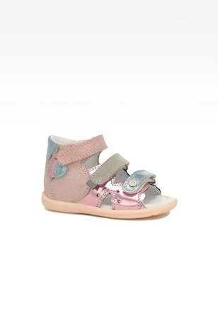 Sandały BARTEK 71158-0017, dla dziewcząt, różowo-niebieski