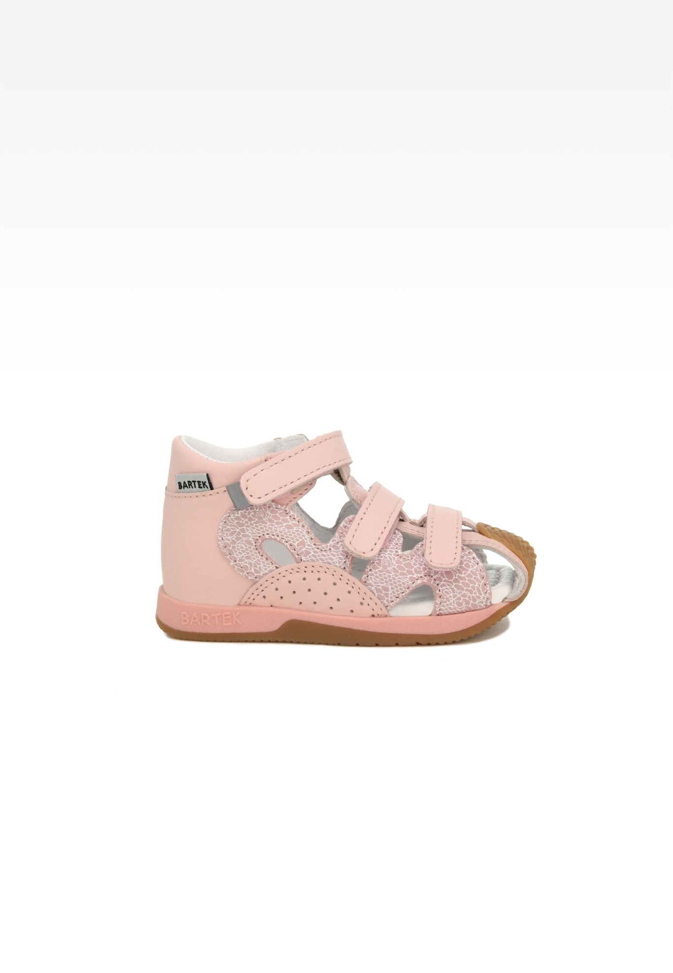 Sandały BARTEK 081021-002 II, dla dziewcząt, jasno różowy