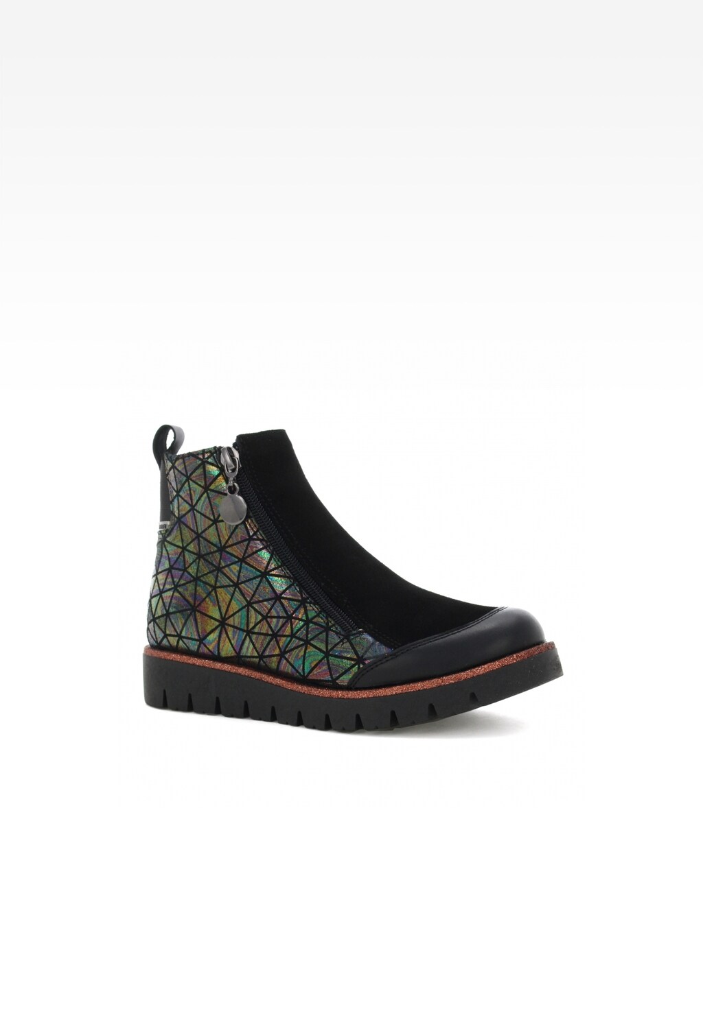Botki BARTEK W-44443/SZ/1RM II, dla dziewcząt, czarny multi Widok 1