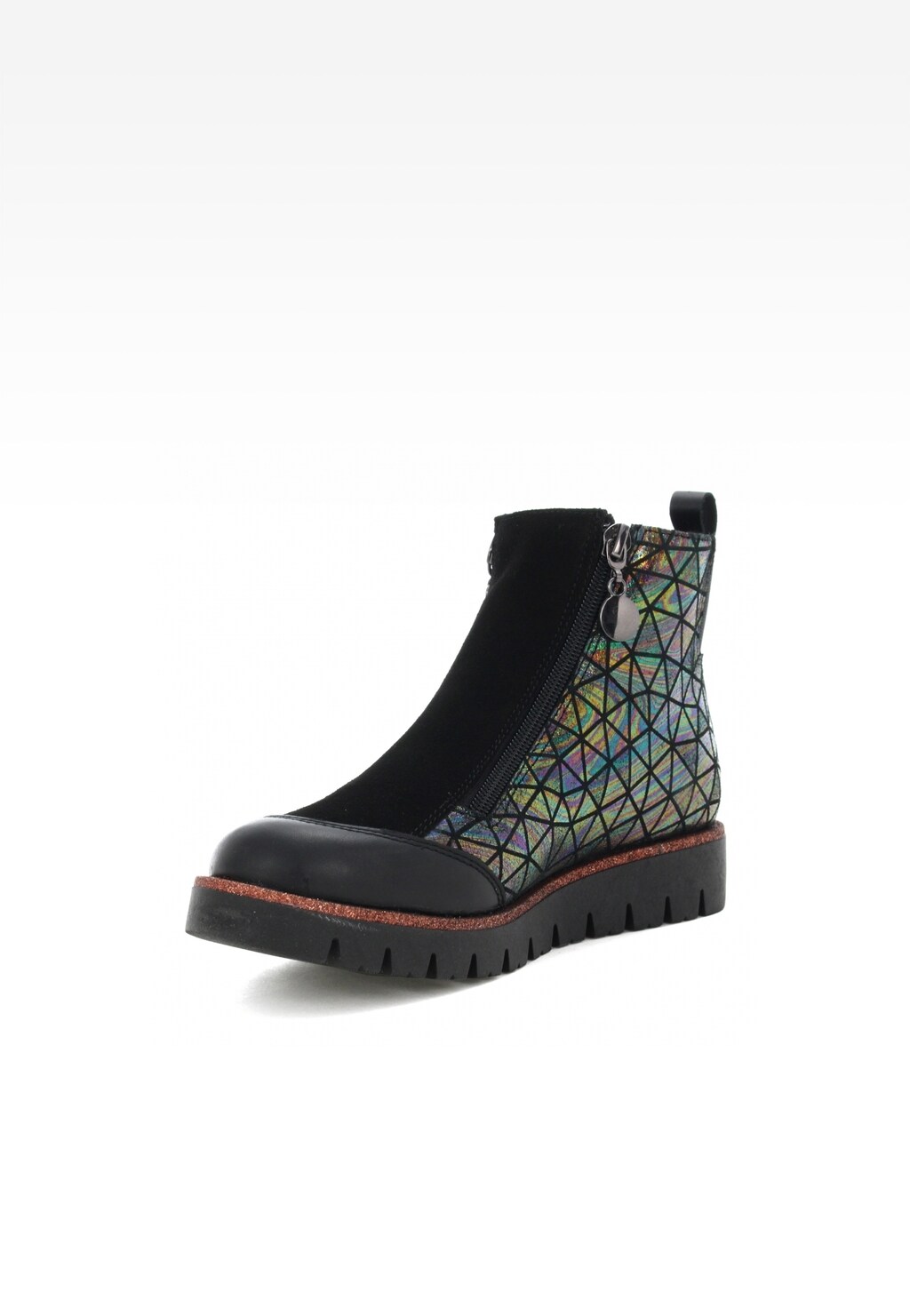 Botki BARTEK W-47443/SZ/1RM, dla dziewcząt, czarny multi Widok 3