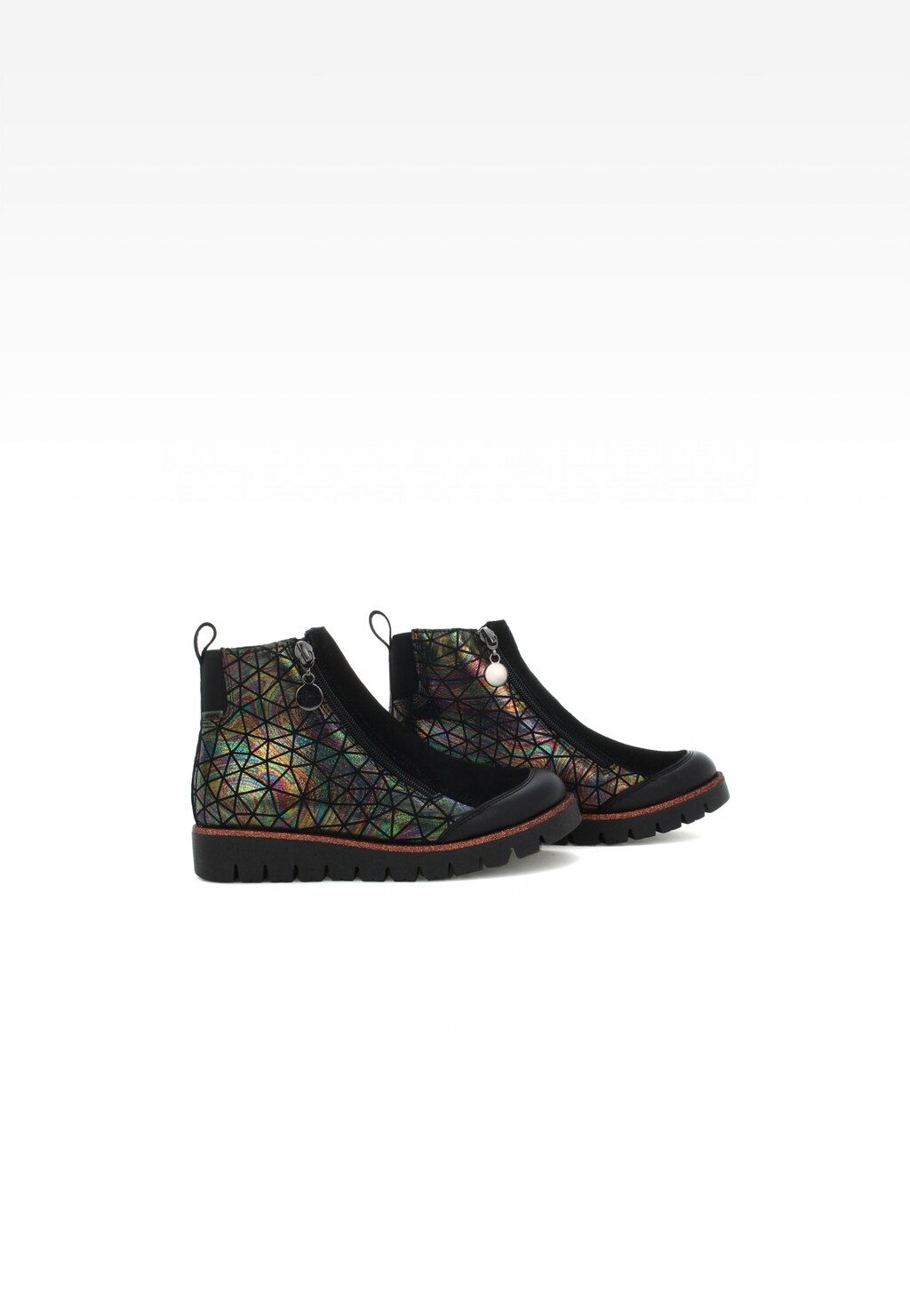 Botki BARTEK W-47443/SZ/1RM, dla dziewcząt, czarny multi Widok 7