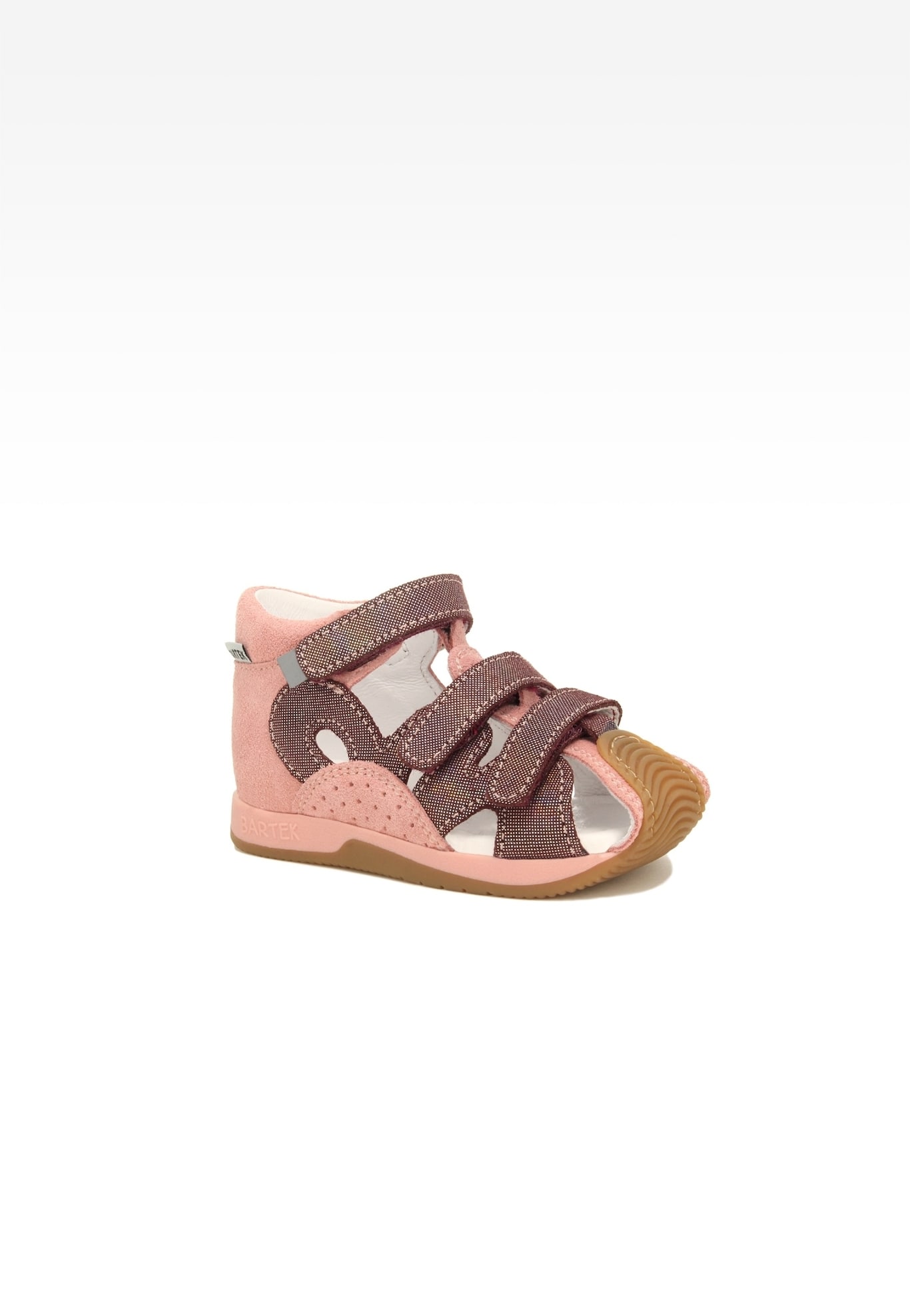 Sandały BARTEK 081021-007 II, dla dziewcząt, różowo-bordowy