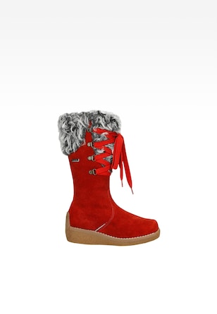 Kozaki ocieplane BARTEK W-74328/09K, dla dziewcząt, czerwony