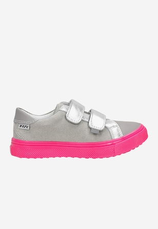 Półbuty BARTEK 18327018, dla dziewcząt, szaro-srebrny