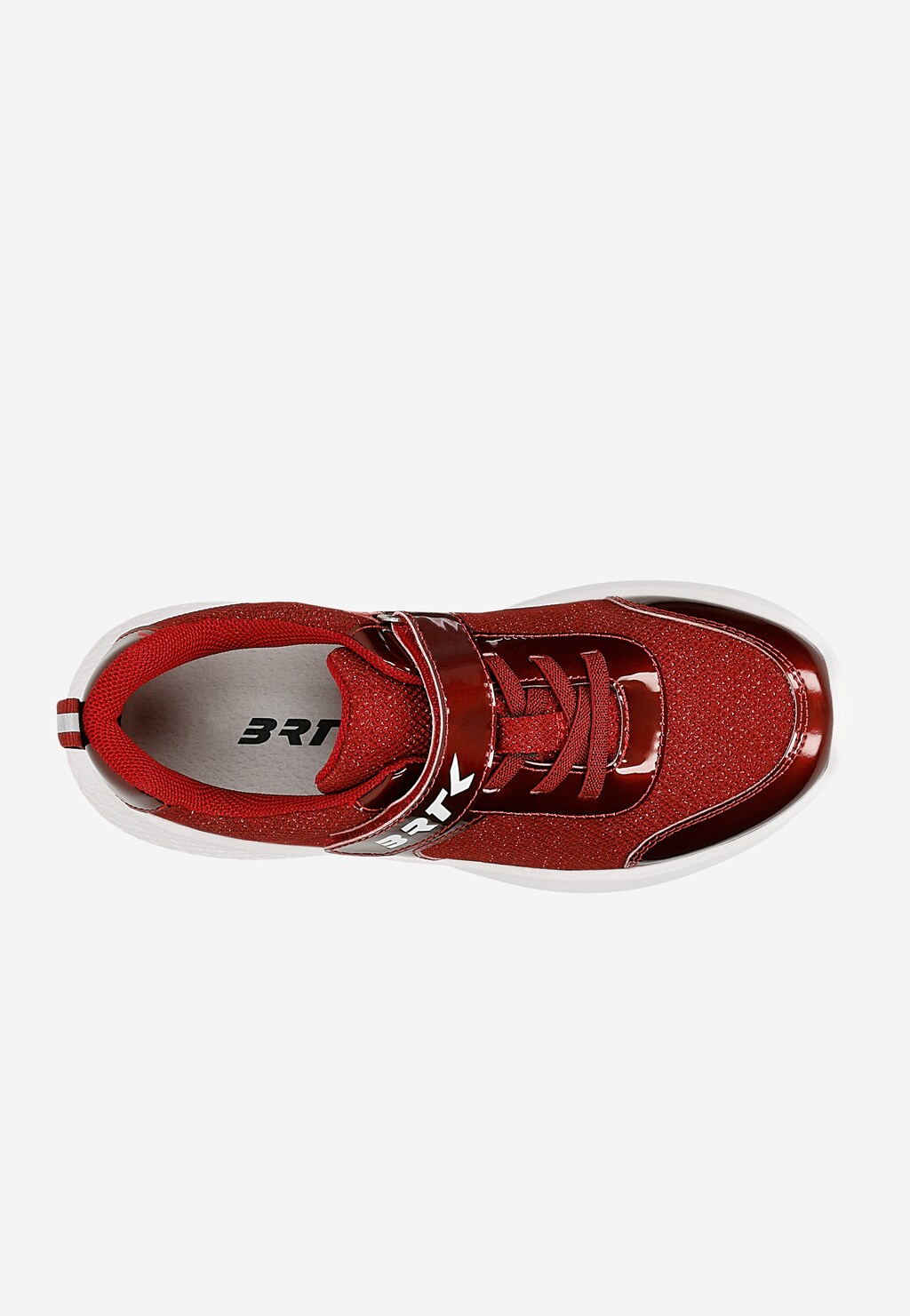 Bordowe sneakersy dla dziewczynki z lakierowanymi elementami BARTEK 87005-16 Widok 4