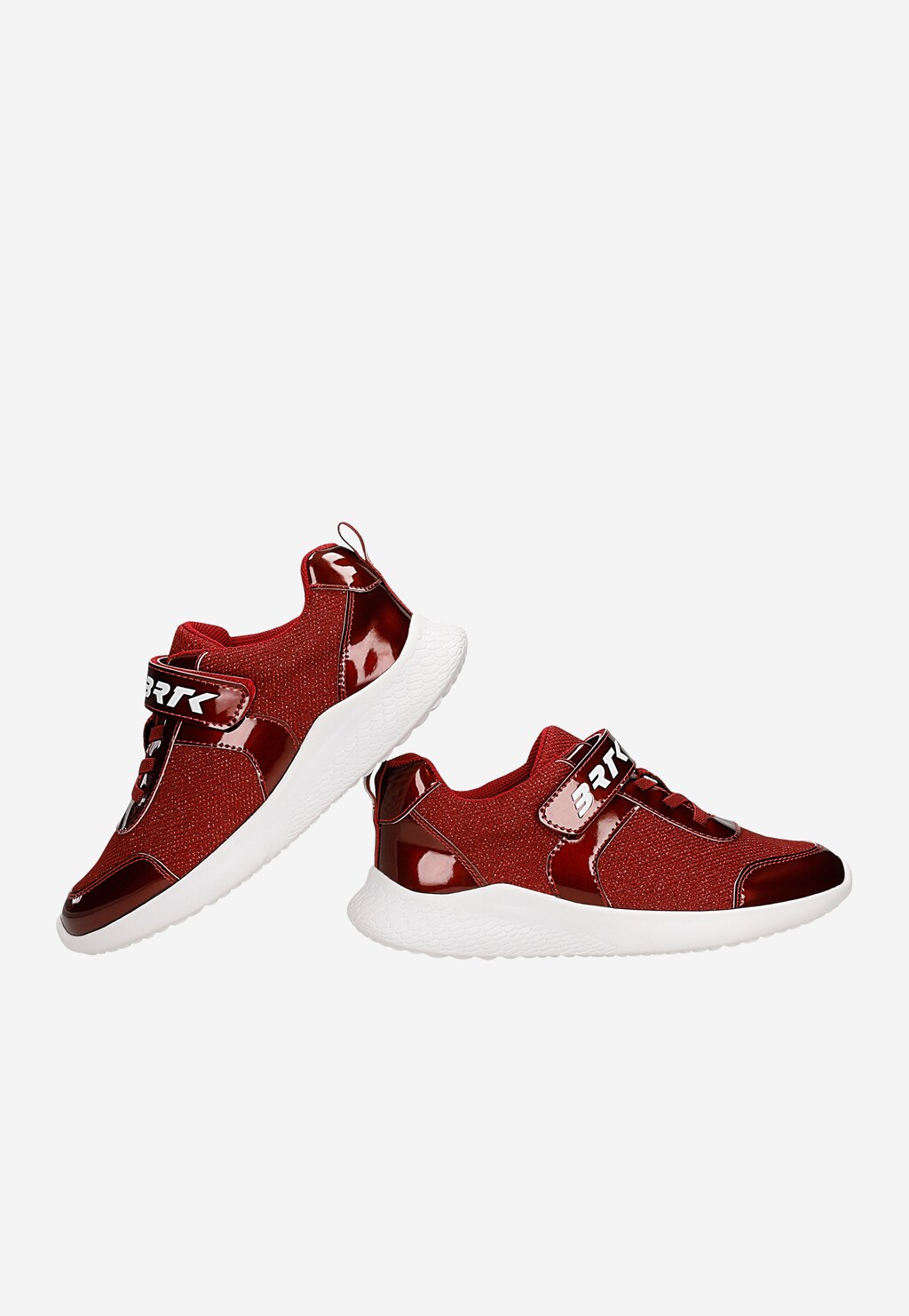 Bordowe sneakersy dla dziewczynki z lakierowanymi elementami BARTEK 87005-16 Widok 6