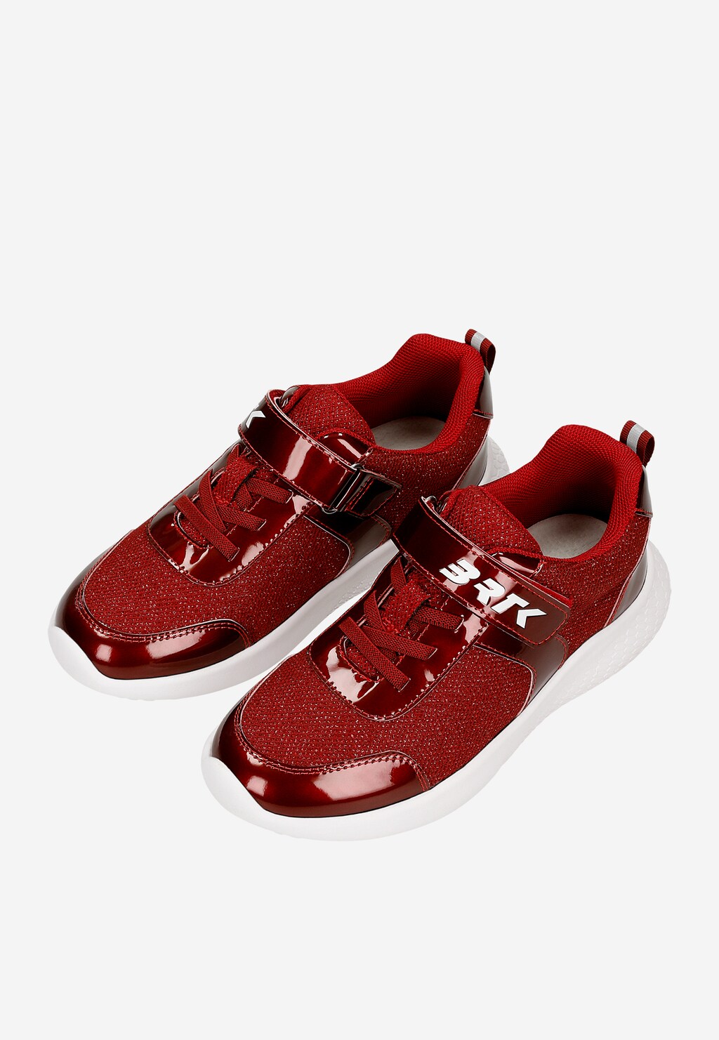Bordowe sneakersy dla dziewczynki z lakierowanymi elementami BARTEK 87005-16 Widok 7