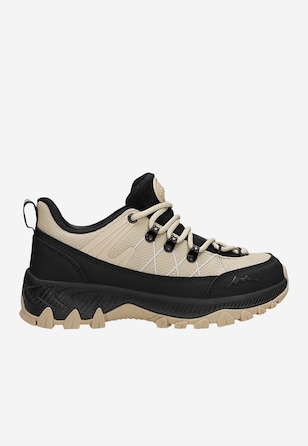 Beżowo-czarne trekkingi dziecięce z membraną Nano-Tex™ BARTEK 87011-44