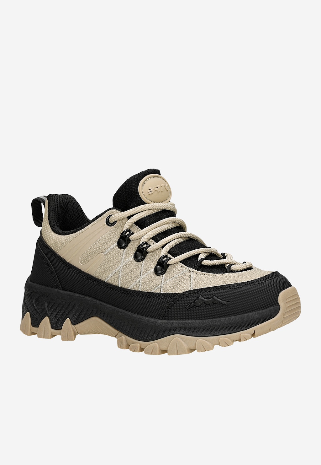 Beżowo-czarne trekkingi dziecięce z membraną Nano-Tex™ BARTEK 87011-44 Widok 2