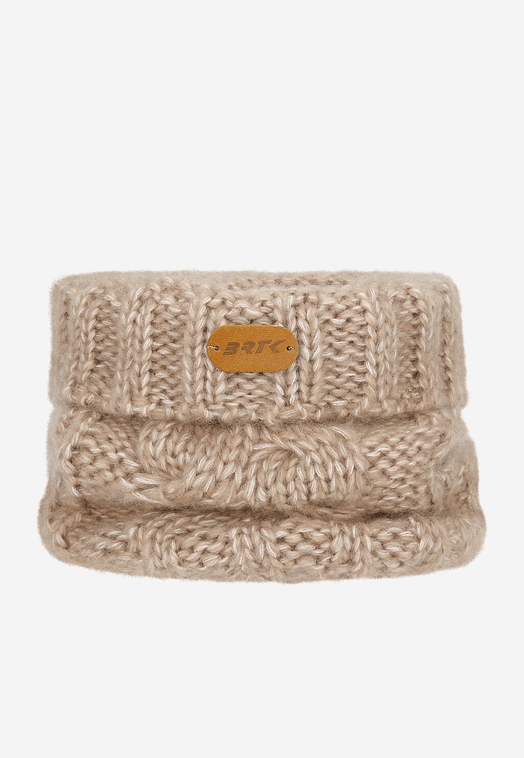 Beżowy zestaw BARTEK z wełną merino 85604-84, czapka + komin Widok 3