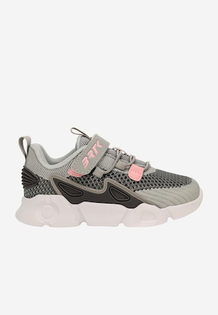 Popielate sneakersy z materiału dla dziewczynki BARTEK 87007-14