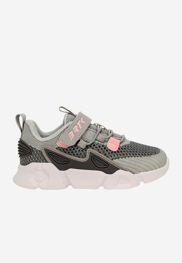 Popielate sneakersy z materiału dla dziewczynki BARTEK 87007-14