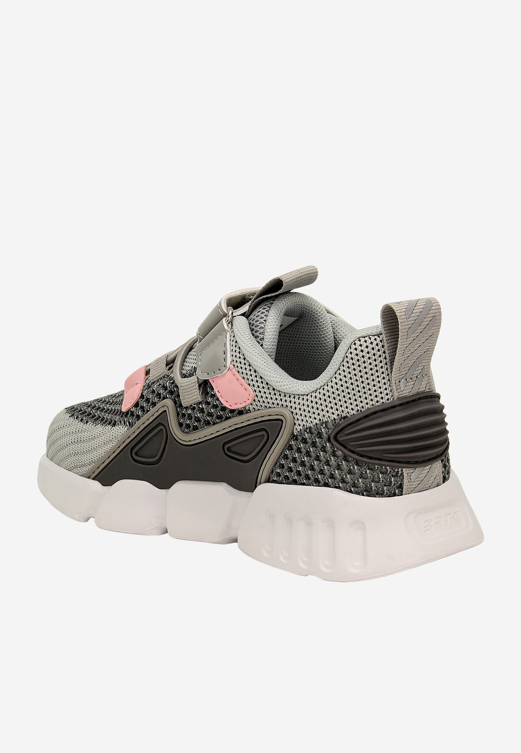 Popielate sneakersy z materiału dla dziewczynki BARTEK 87007-14 Widok 4