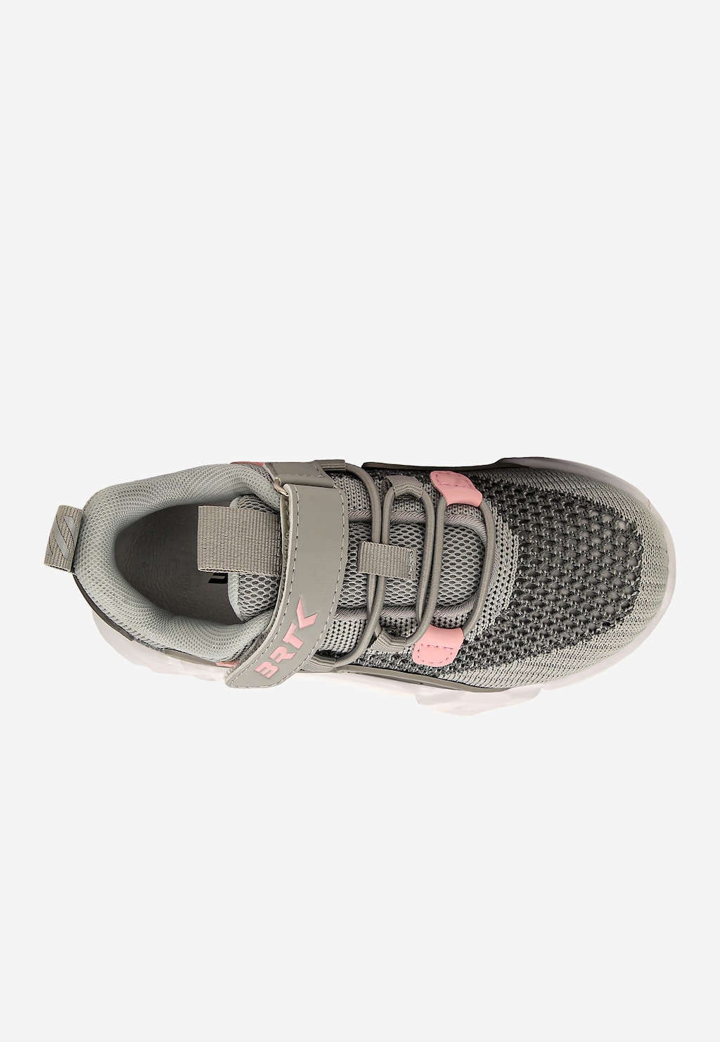 Popielate sneakersy z materiału dla dziewczynki BARTEK 87007-14 Widok 5