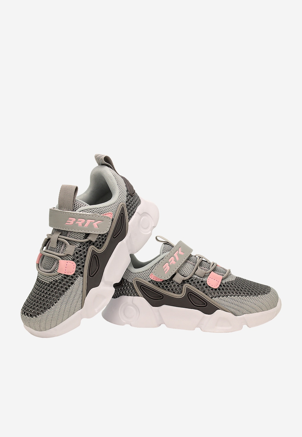 Popielate sneakersy z materiału dla dziewczynki BARTEK 87007-14 Widok 7