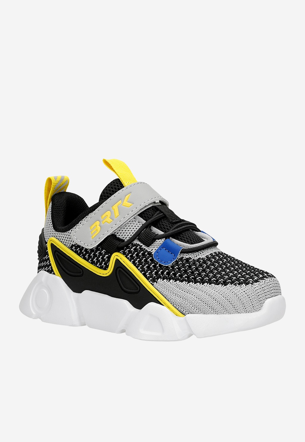Czarno-szare siateczkowe sneakersy chłopięce z żółtymi elementami BARTEK 87007-18 Widok 2