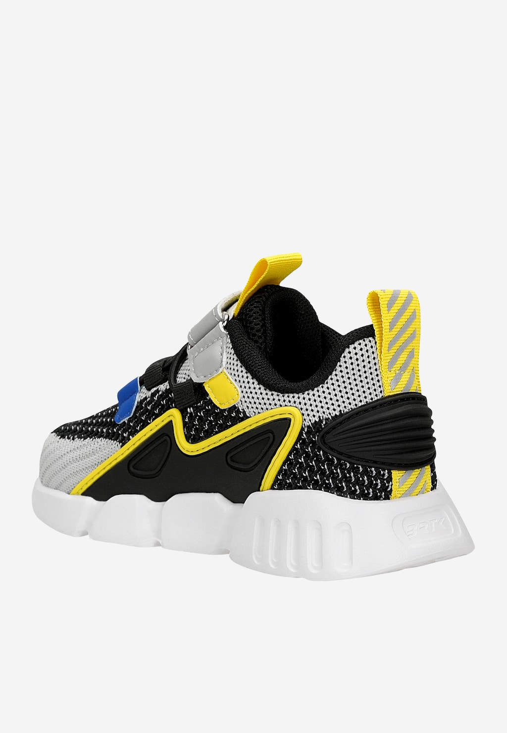 Czarno-szare siateczkowe sneakersy chłopięce z żółtymi elementami BARTEK 87007-18 Widok 3