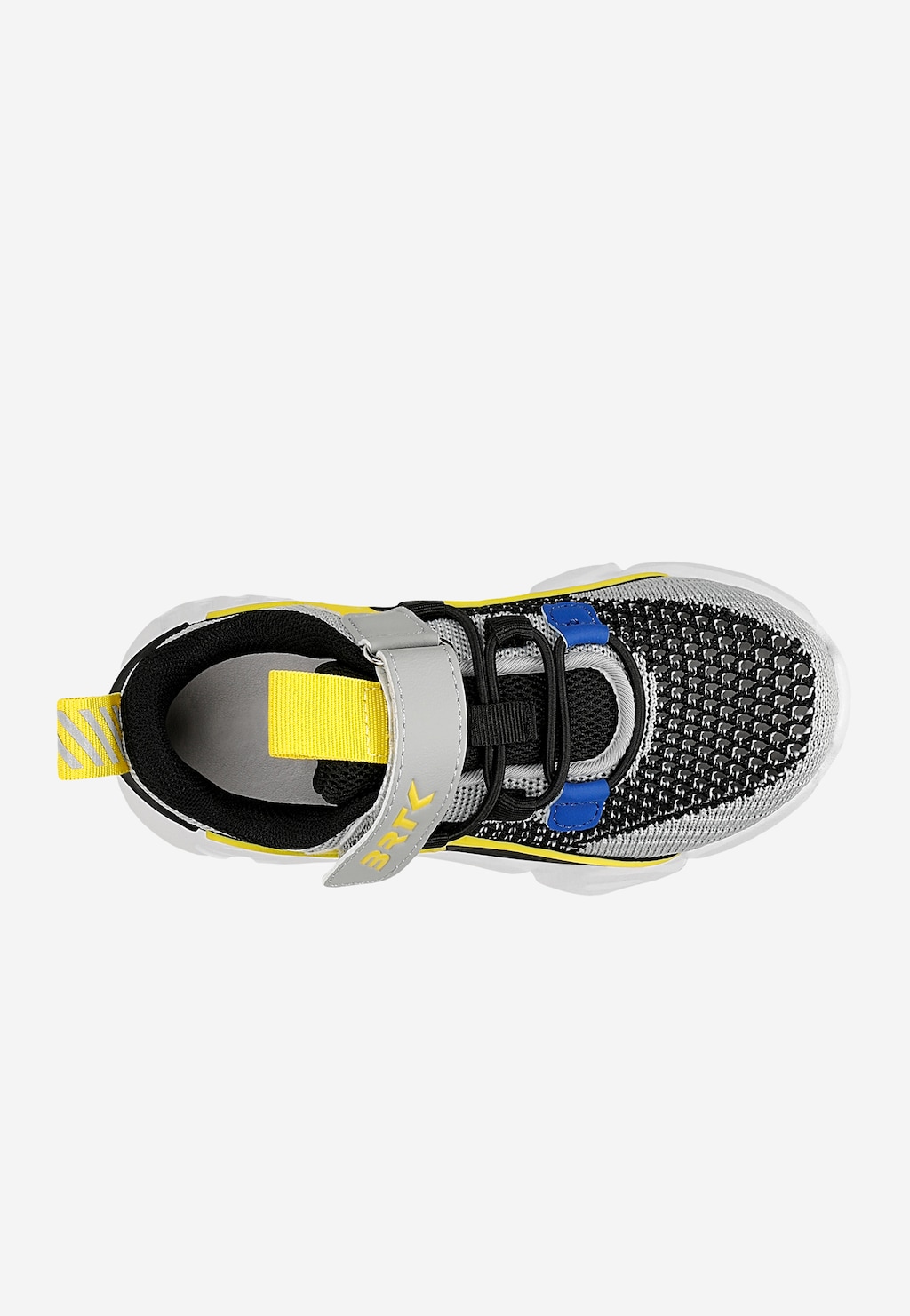 Czarno-szare siateczkowe sneakersy chłopięce z żółtymi elementami BARTEK 87007-18 Widok 4