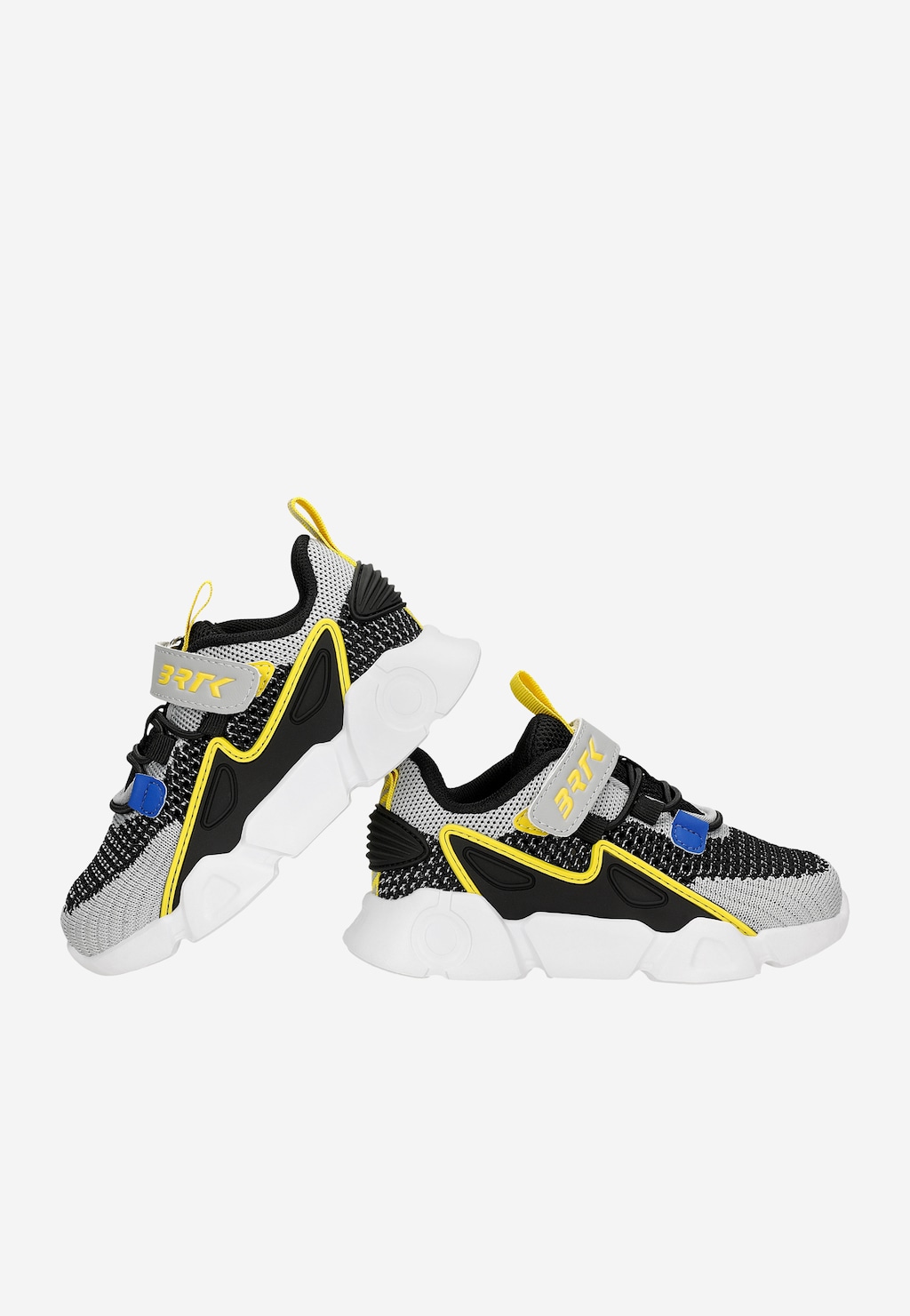 Czarno-szare siateczkowe sneakersy chłopięce z żółtymi elementami BARTEK 87007-18 Widok 6