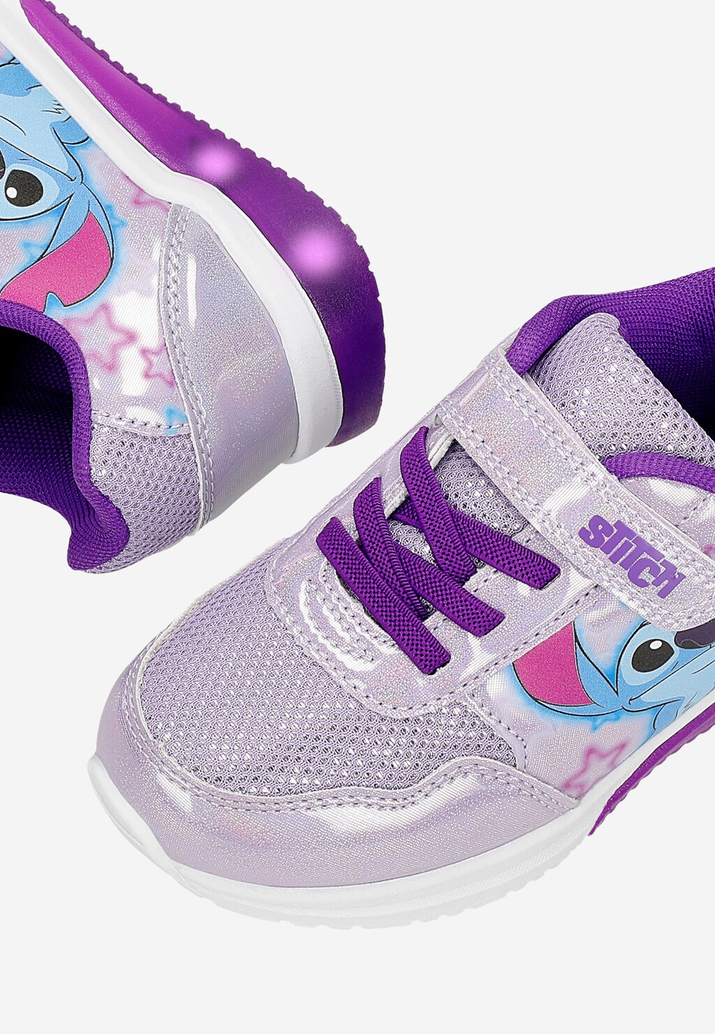 Fioletowe błyszczące sneakersy dziewczęce Stitch BARTEK 87009-16 Widok 7