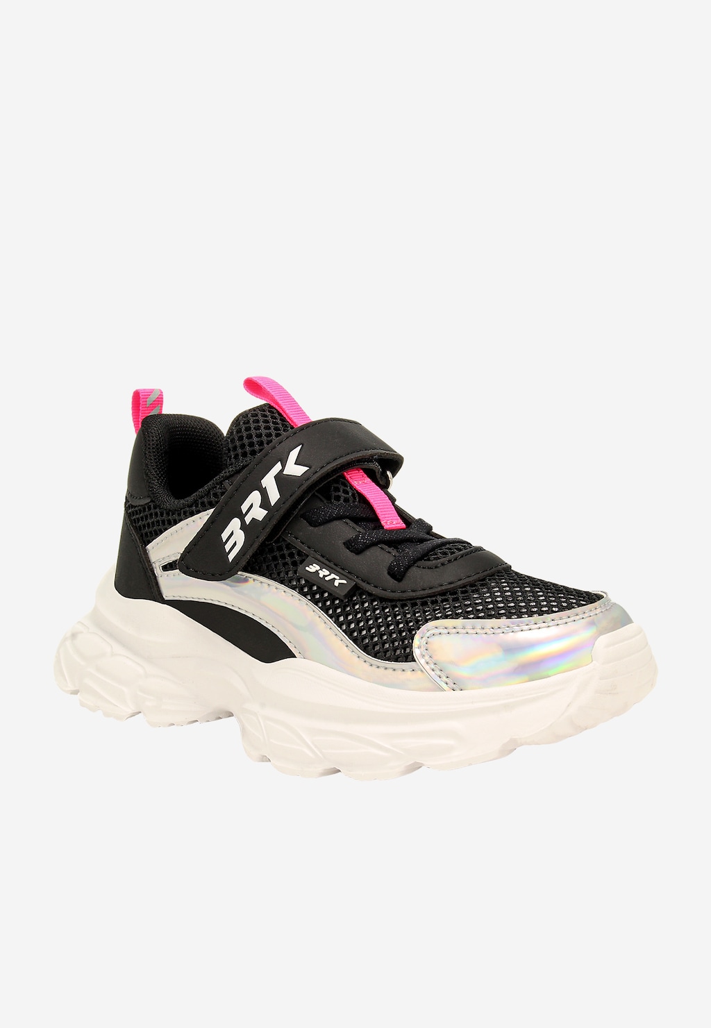 Czarne sneakersy dla dziewczynki z elementami holo BARTEK 87008-11 Widok 2