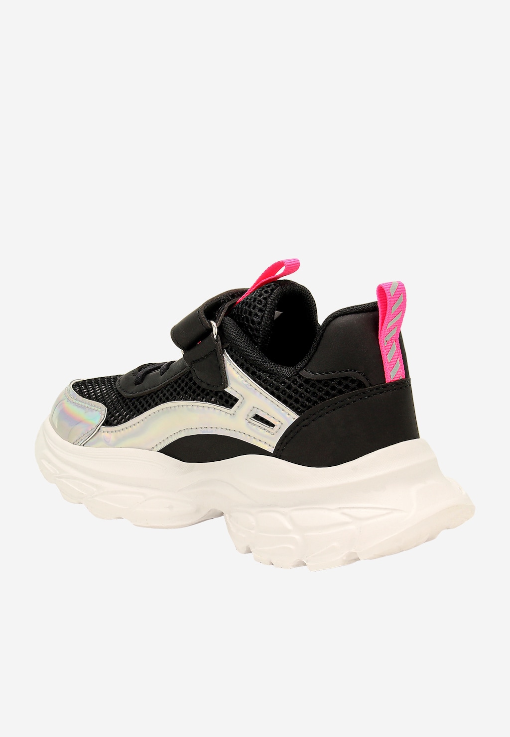 Czarne sneakersy dla dziewczynki z elementami holo BARTEK 87008-11 Widok 4