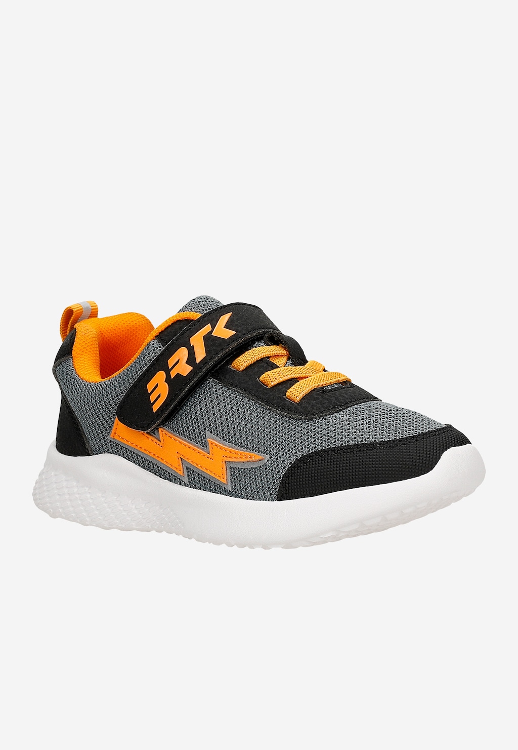 Czarno-szare sneakersy z pomarańczową błyskawicą BARTEK 87006-10 Widok 2