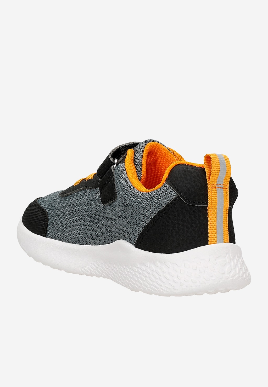 Czarno-szare sneakersy z pomarańczową błyskawicą BARTEK 87006-10 Widok 3