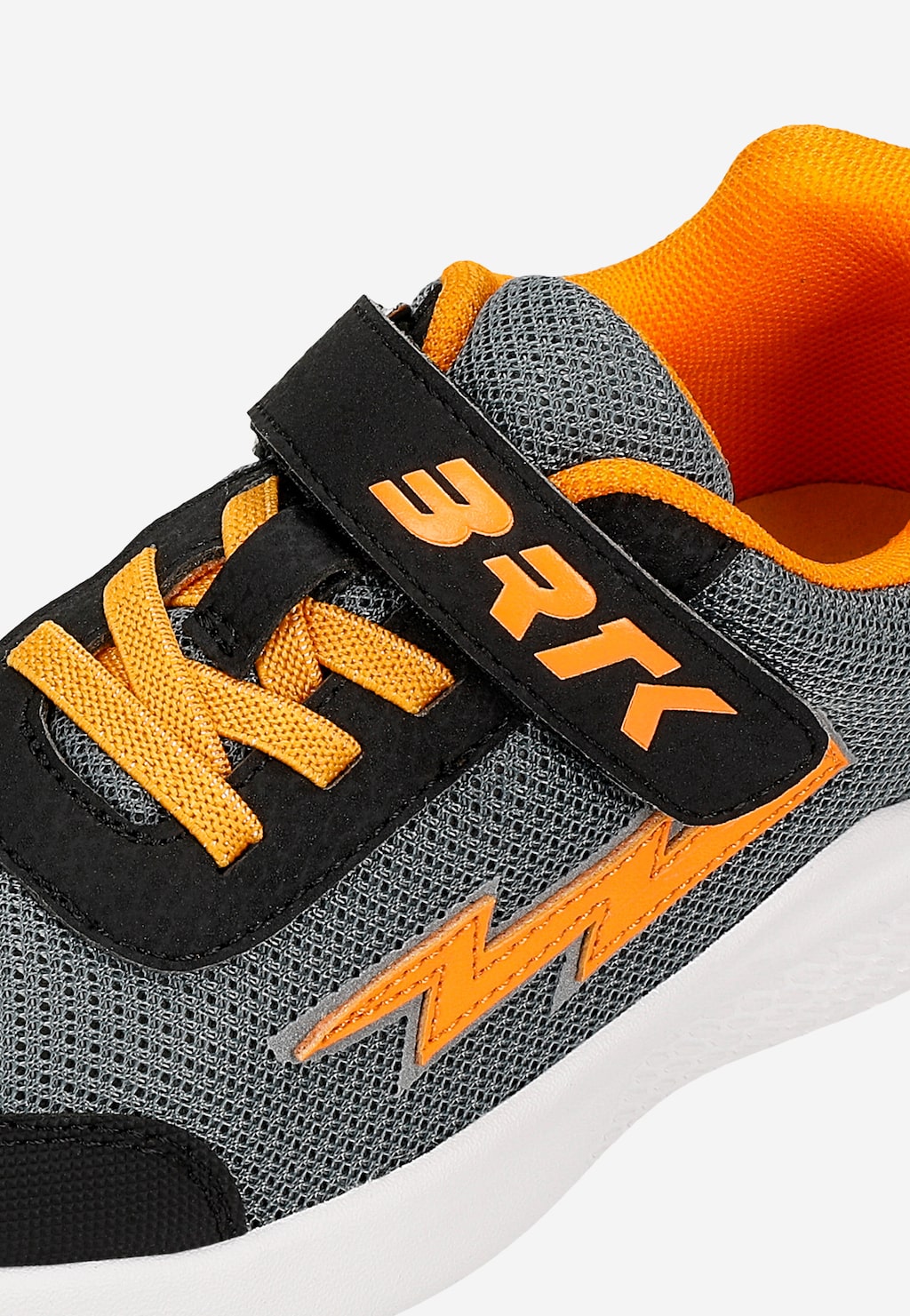 Czarno-szare sneakersy z pomarańczową błyskawicą BARTEK 87006-10 Widok 7