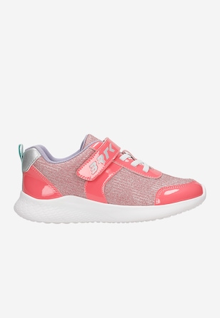 BARTEK różowe sneakersy dla dziewcząt z błyszczącym materiałem 87005-15