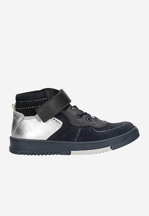 Trzewiki ocieplane BARTEK 17566008, dla dziewcząt, granatowo-srebrny