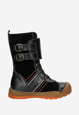 Kozaki ocieplane BARTEK T-94203/ST/0IZ, dla dziewcząt, czarno-pomarańczowy