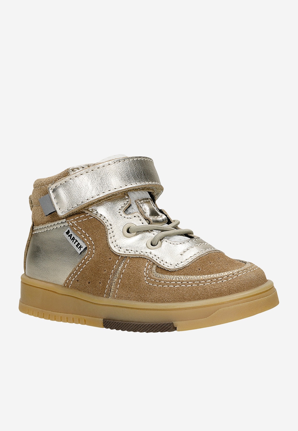 Sneakers BARTEK 11583008, dla dziewcząt, beżowo-złoty Widok 2