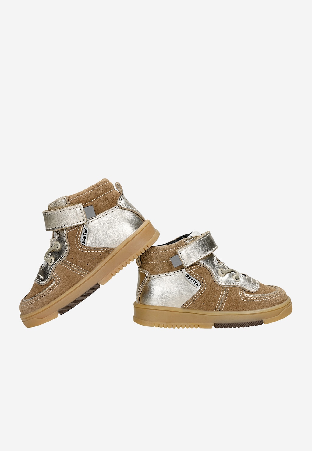 Sneakers BARTEK 11583008, dla dziewcząt, beżowo-złoty Widok 4