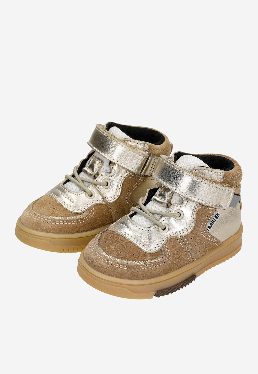 Sneakers BARTEK 11583008, dla dziewcząt, beżowo-złoty Widok 7