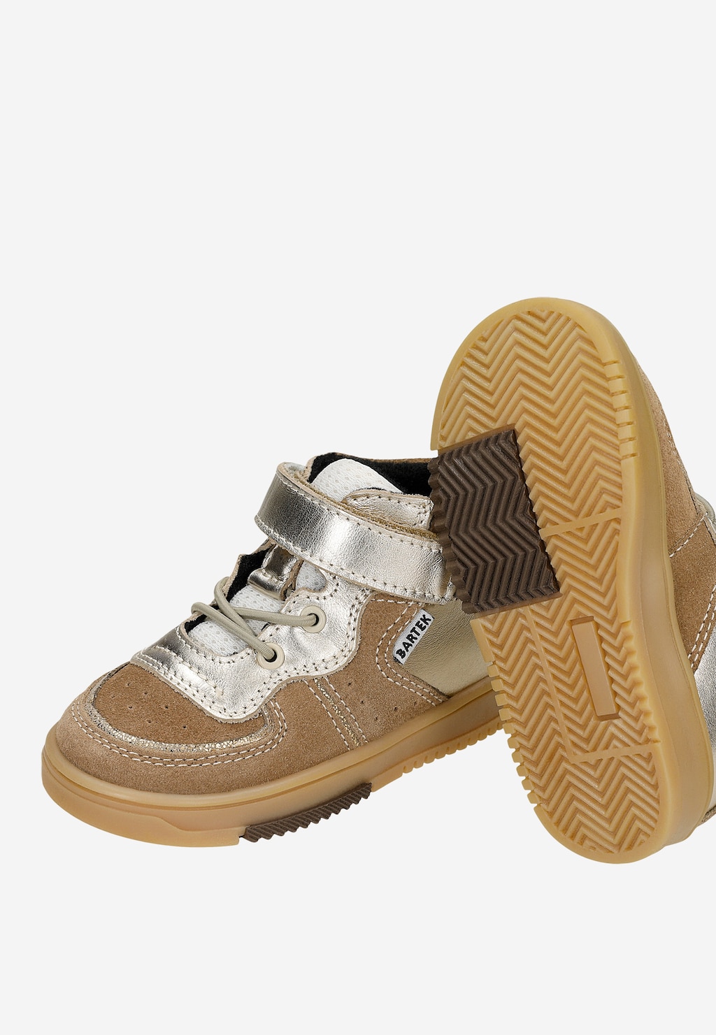 Sneakers BARTEK 11583008, dla dziewcząt, beżowo-złoty Widok 8