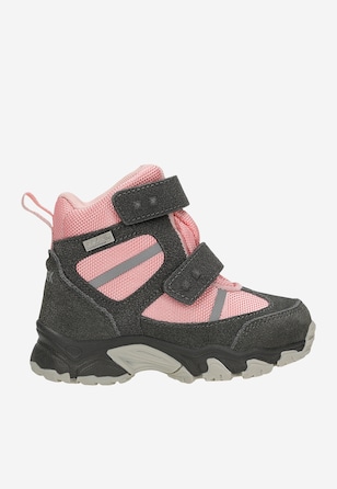 Trzewiki ocieplane BARTEK 11655003, dla dziewcząt, szaro-różowy