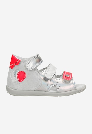 Sandały BARTEK 71158-0011, dla dziewcząt, szaro-różowy