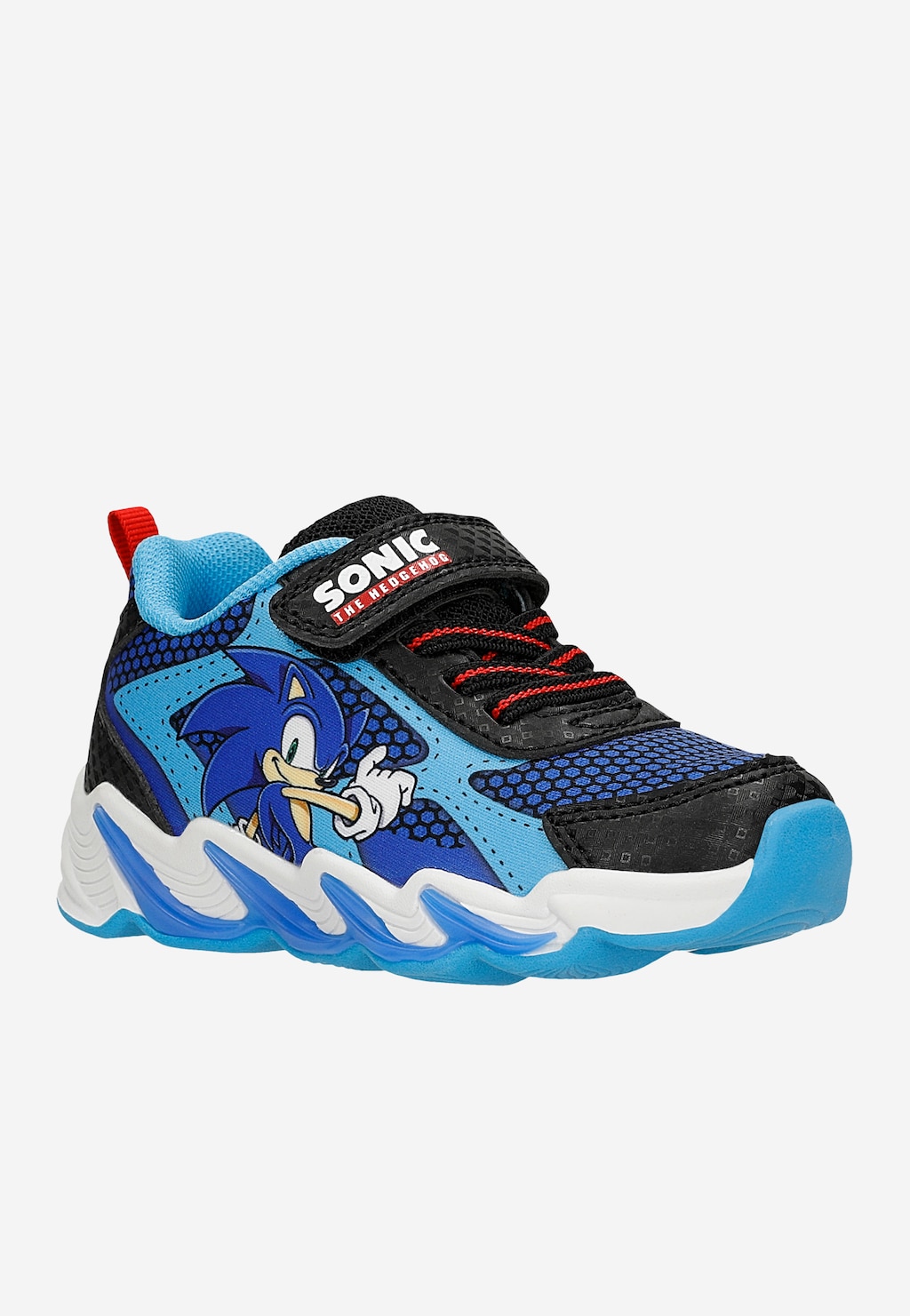 Niebiesko-czarne sneakersy Sonic ze świecącymi podeszwami BARTEK 87029-46 Widok 3