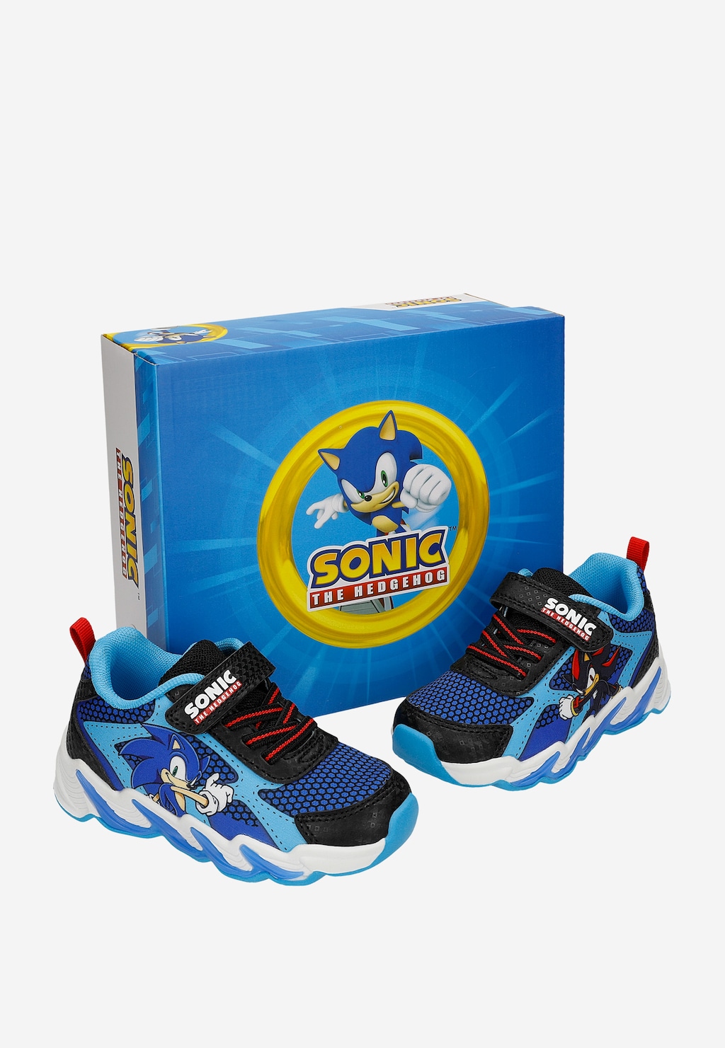 Niebiesko-czarne sneakersy Sonic ze świecącymi podeszwami BARTEK 87029-46 Widok 9
