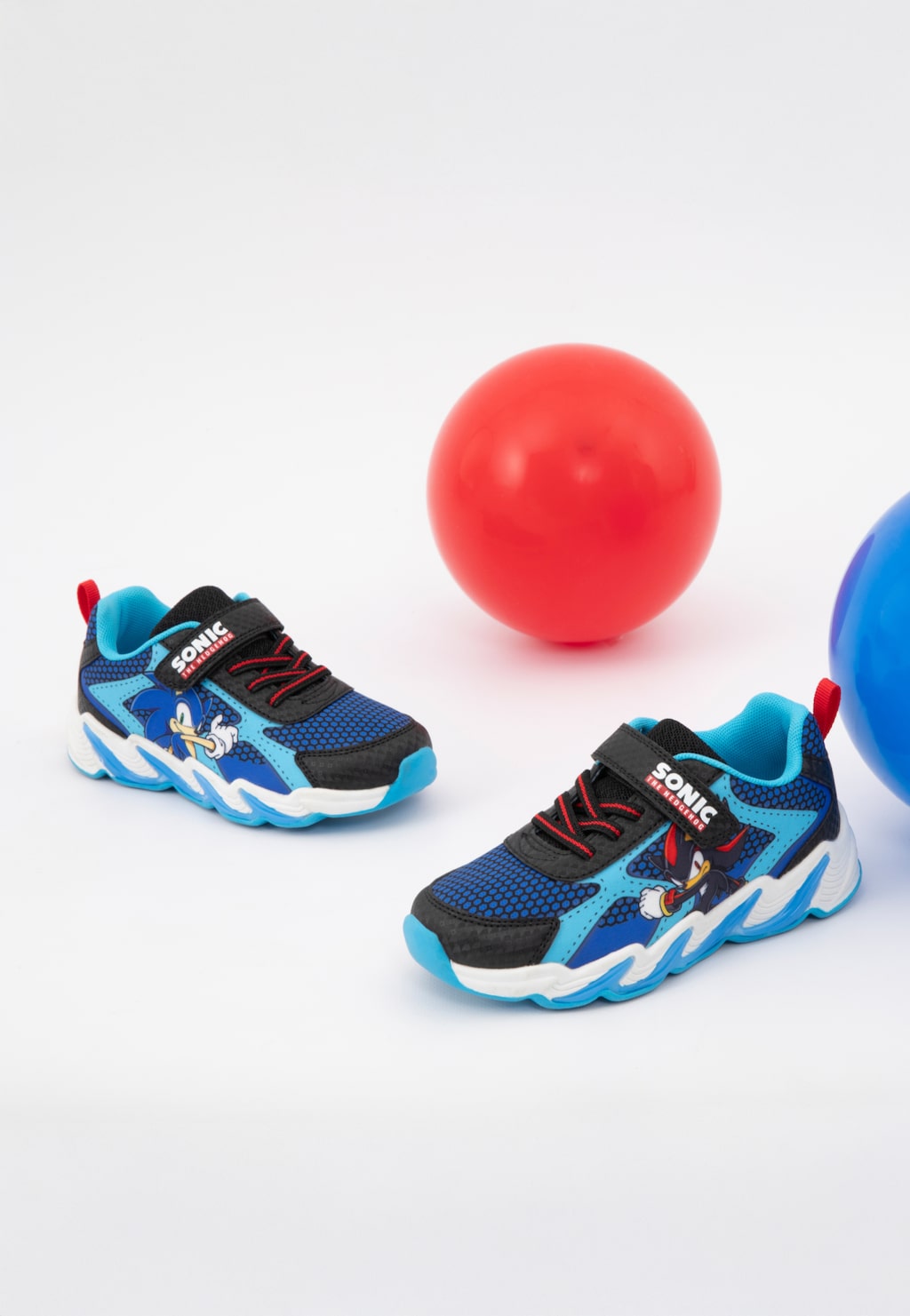 Niebiesko-czarne sneakersy Sonic ze świecącymi podeszwami BARTEK 87029-46 Widok 1